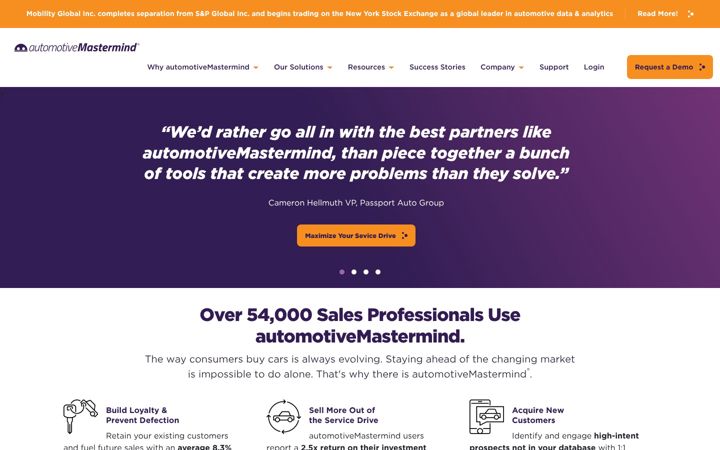 Screenshot of automotivemastermind.com
