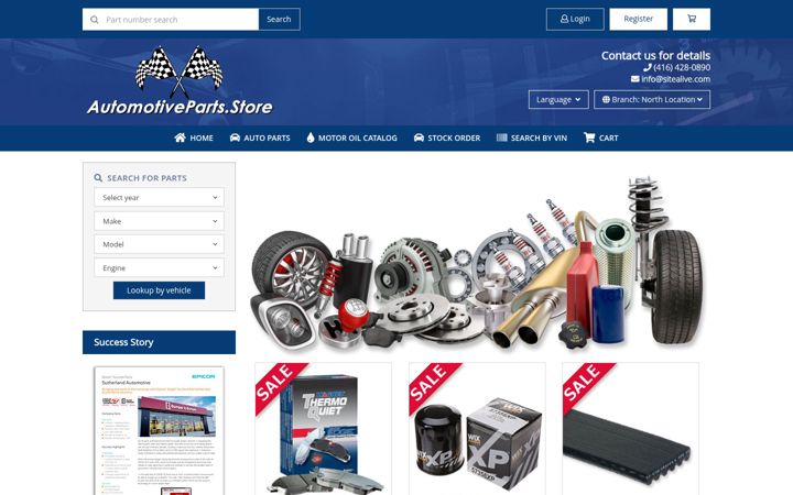 Screenshot of automotiveparts.store