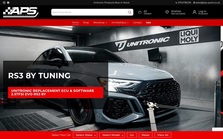 Screenshot of automotiveperformancespecialists.co.uk