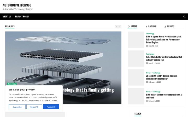 Screenshot of automotivetech360.com