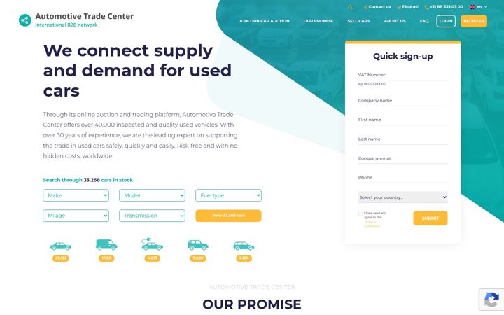 Screenshot of automotivetradecenter.com