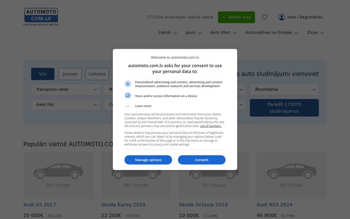 Screenshot of automoto.com.lv