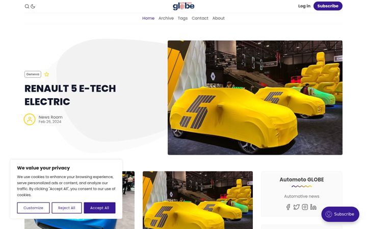 Screenshot of automotoglobe.com