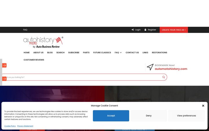 Screenshot of automotohistory.com