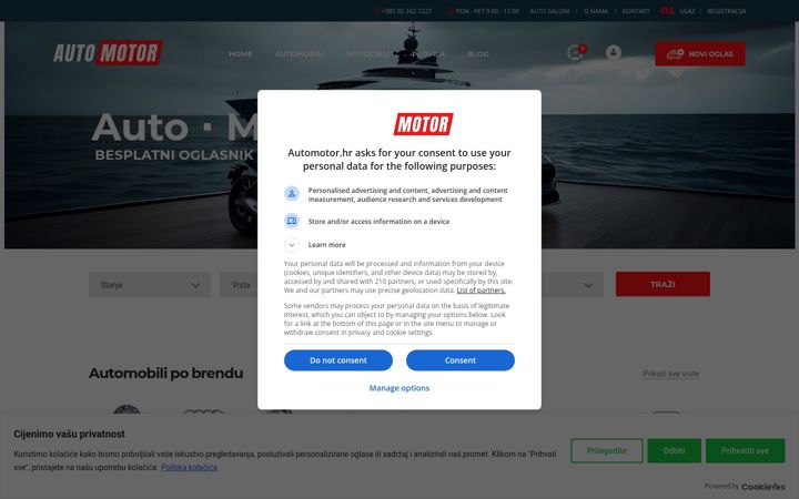 Screenshot di automotor.hr