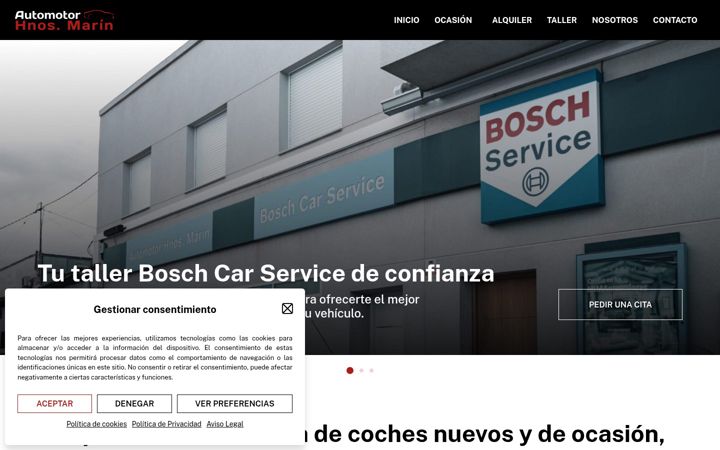 Screenshot of automotorhermanosmarin.es