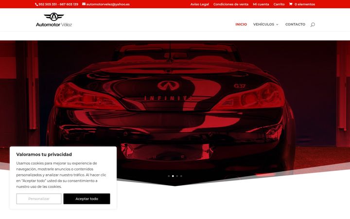 Snímek obrazovky automotorvelez.com