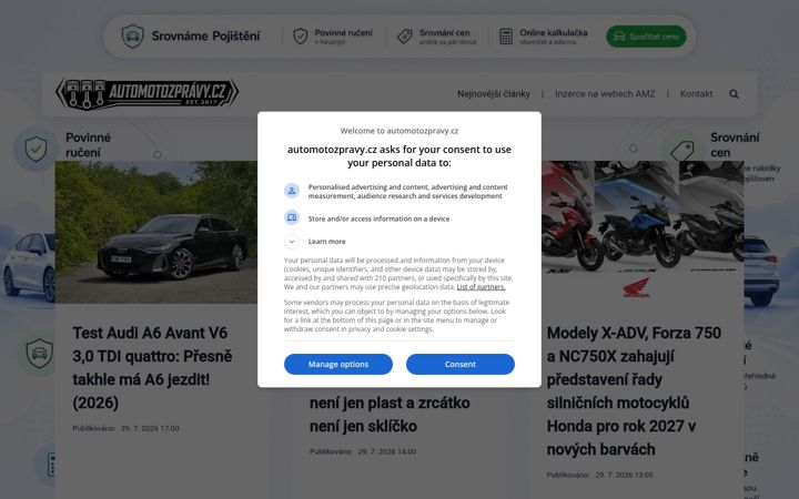 Screenshot of automotozpravy.cz