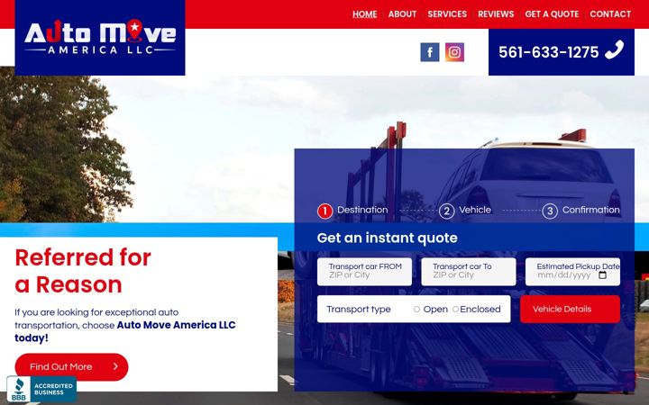 Snímek obrazovky automoveamerica.com