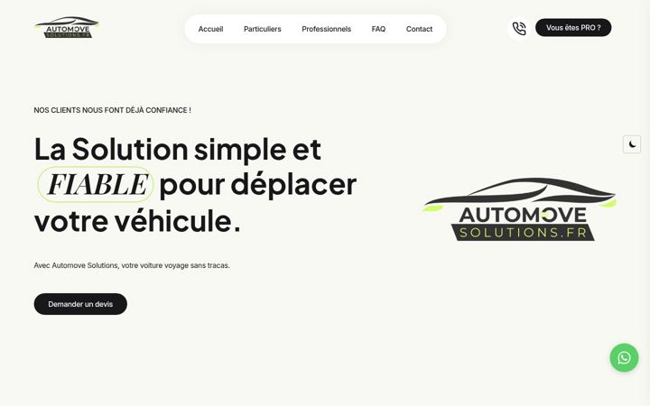 Snímek obrazovky automovesolutions.com