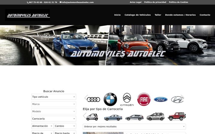 Snímek obrazovky automovilesautoelec.com