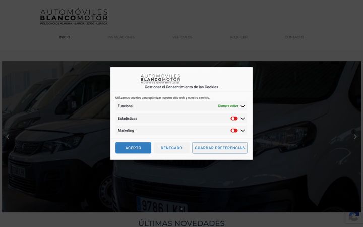 Screenshot of automovilesblancomotor.es