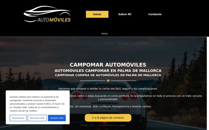 Screenshot of automovilescampomar.com