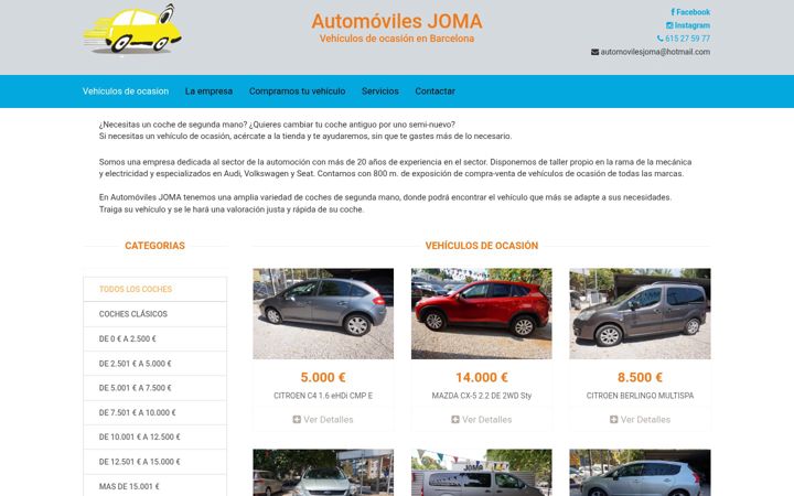 Screenshot of automovilesjoma.es