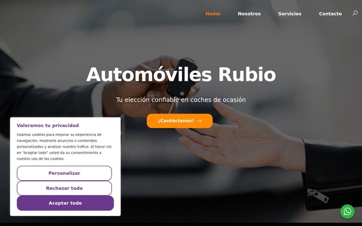 Screenshot of automovilesrubio.com