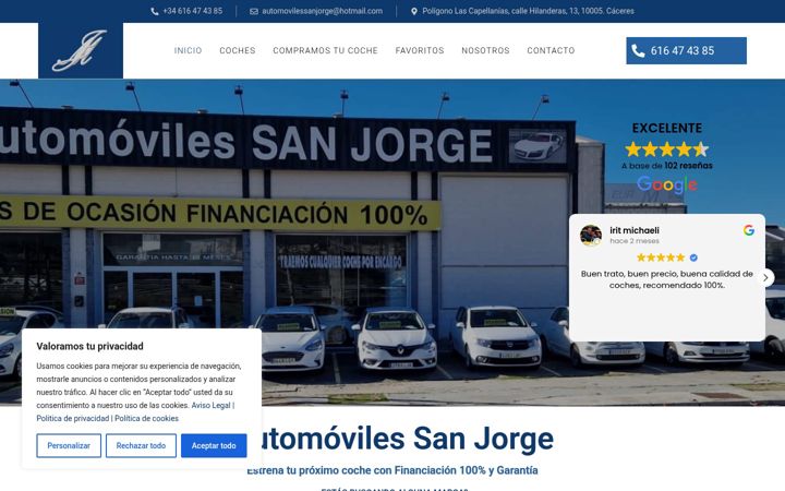 Screenshot di automovilessanjorge.com