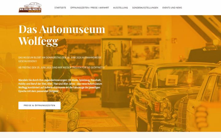 Екранна снимка на automuseum-wolfegg.de