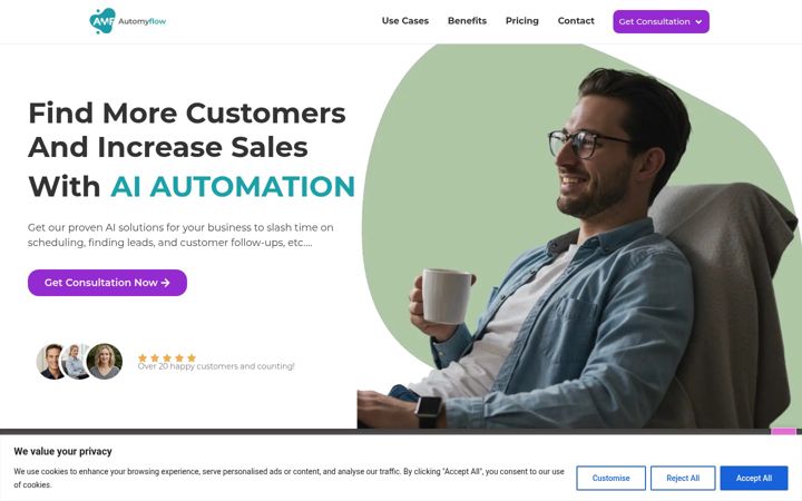 Screenshot of automyflow.com