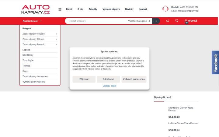 Screenshot of autonapravy.cz