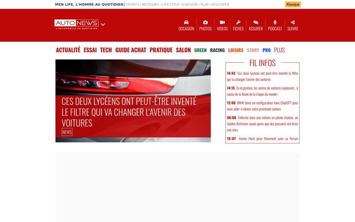Screenshot of autonews.fr