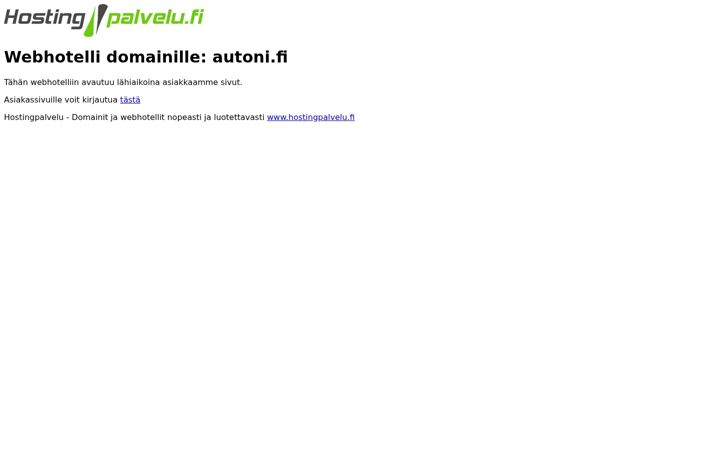 Screenshot of autoni.fi