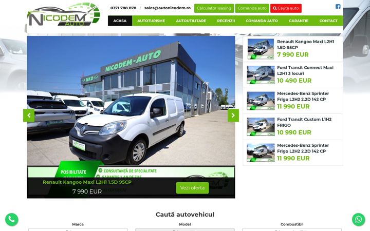 Screenshot of autonicodem.ro
