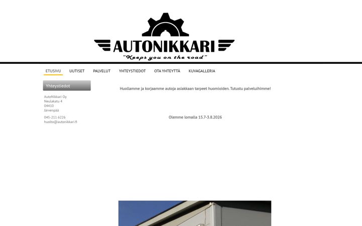 Skjermbilde av autonikkari.fi