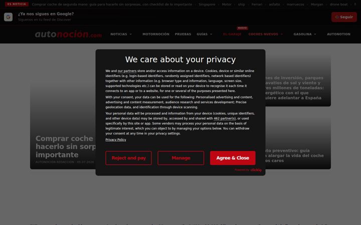 Screenshot of autonocion.com