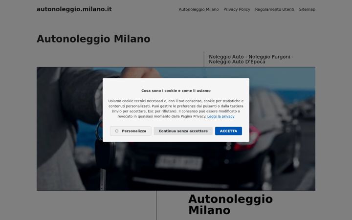 Screenshot of autonoleggio.milano.it