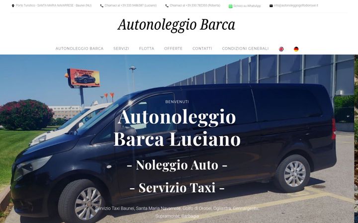 Screenshot of autonoleggiogolfodiorosei.it
