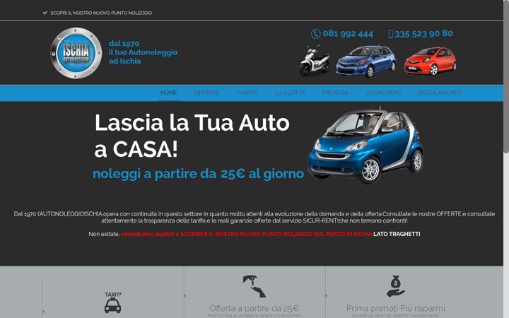 Ekrano kopija autonoleggioischia.it