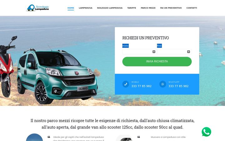 Screenshot of autonoleggiolampedusa.it