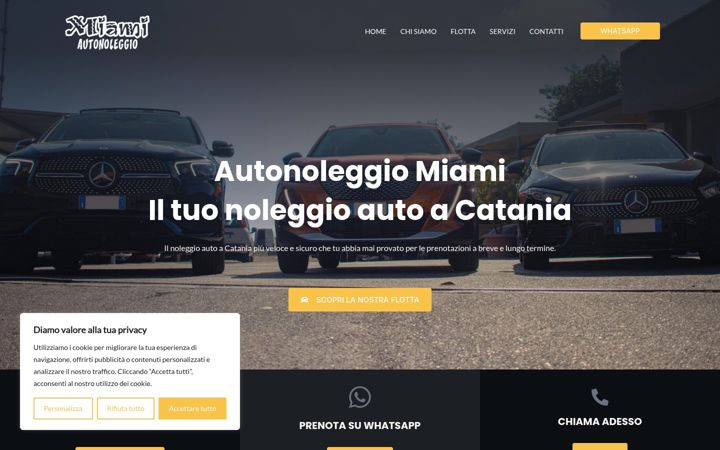 Screenshot of autonoleggiomiamicatania.it