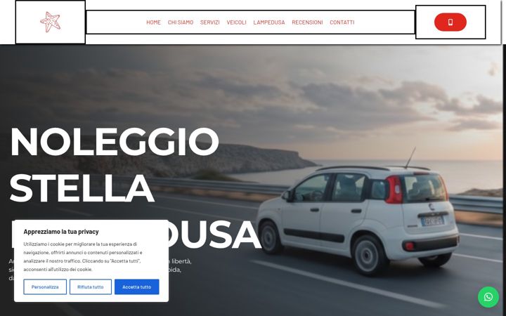 Ekrānuzņēmums no autonoleggiostellalampedusa.it