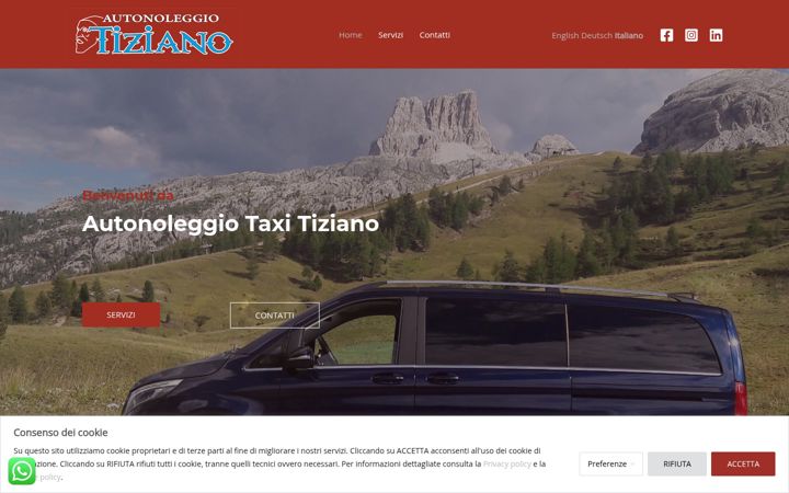 Screenshot van autonoleggiotiziano.it