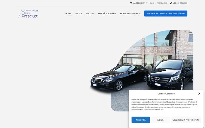 Screenshot of autonoleggipresciutti.com