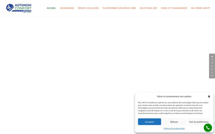 Screenshot van autonomconfort.com
