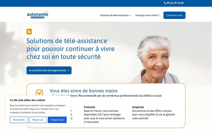 Ekrānuzņēmums no autonomis-services.fr