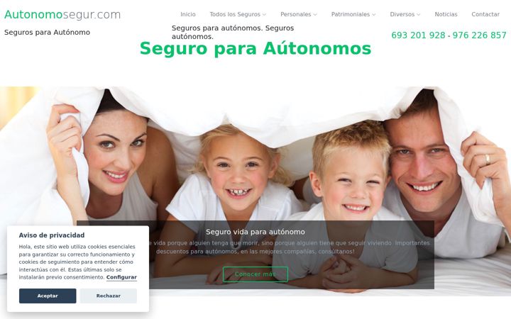 Screenshot of autonomosegur.com