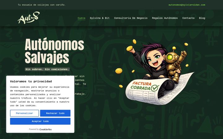 Screenshot of autonomossalvajes.com