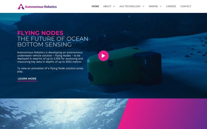 Screenshot ta' autonomousroboticsltd.com