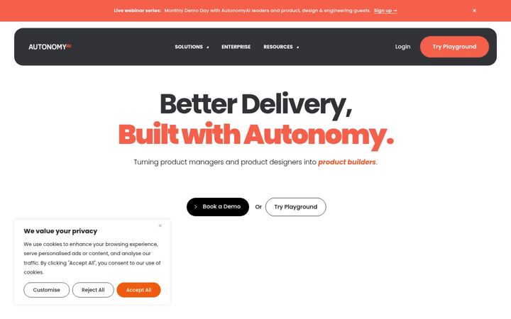 Screenshot of autonomyai.io