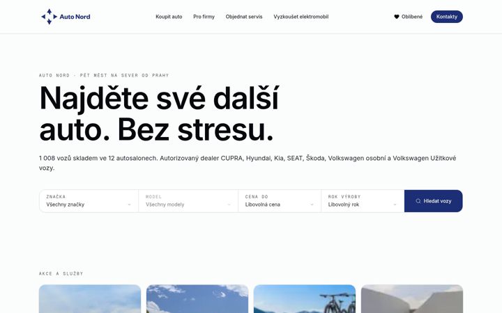 Screenshot ta' autonord.cz