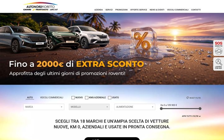 Screenshot of autonordfioretto.it