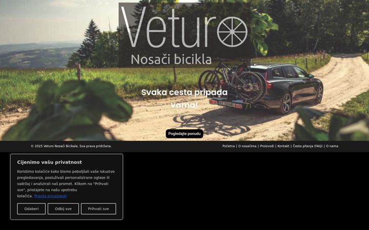 Screenshot ta' autonosacibicikala.com.hr