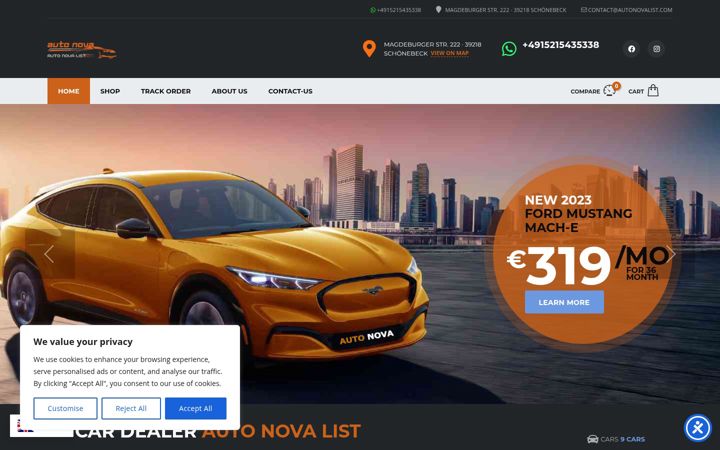 Screenshot von autonovalist.com