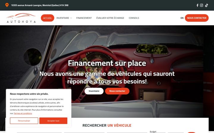 Screenshot von autonovamtl.com