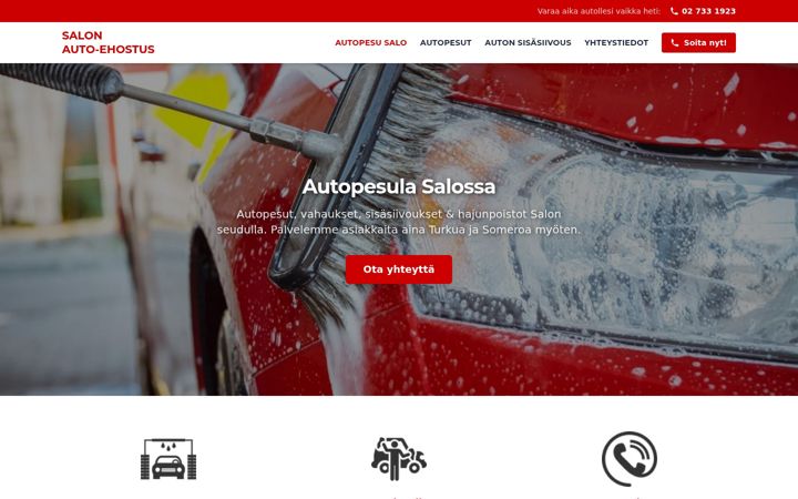 Screenshot of autonpesusalo.fi