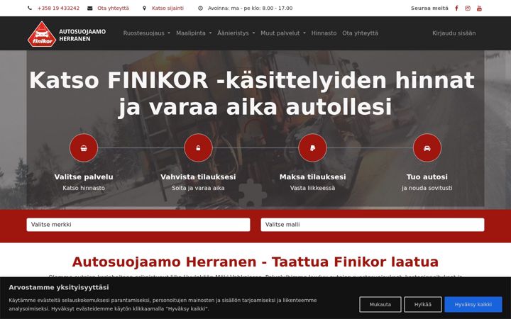 Screenshot of autonruosteenesto.fi