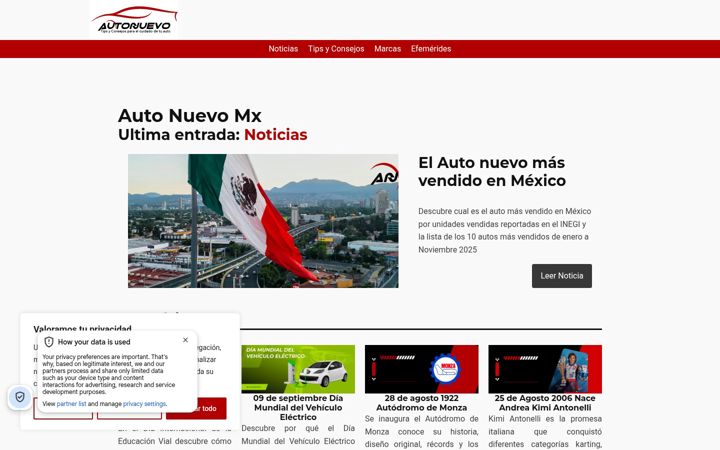 Screenshot of autonuevo.mx